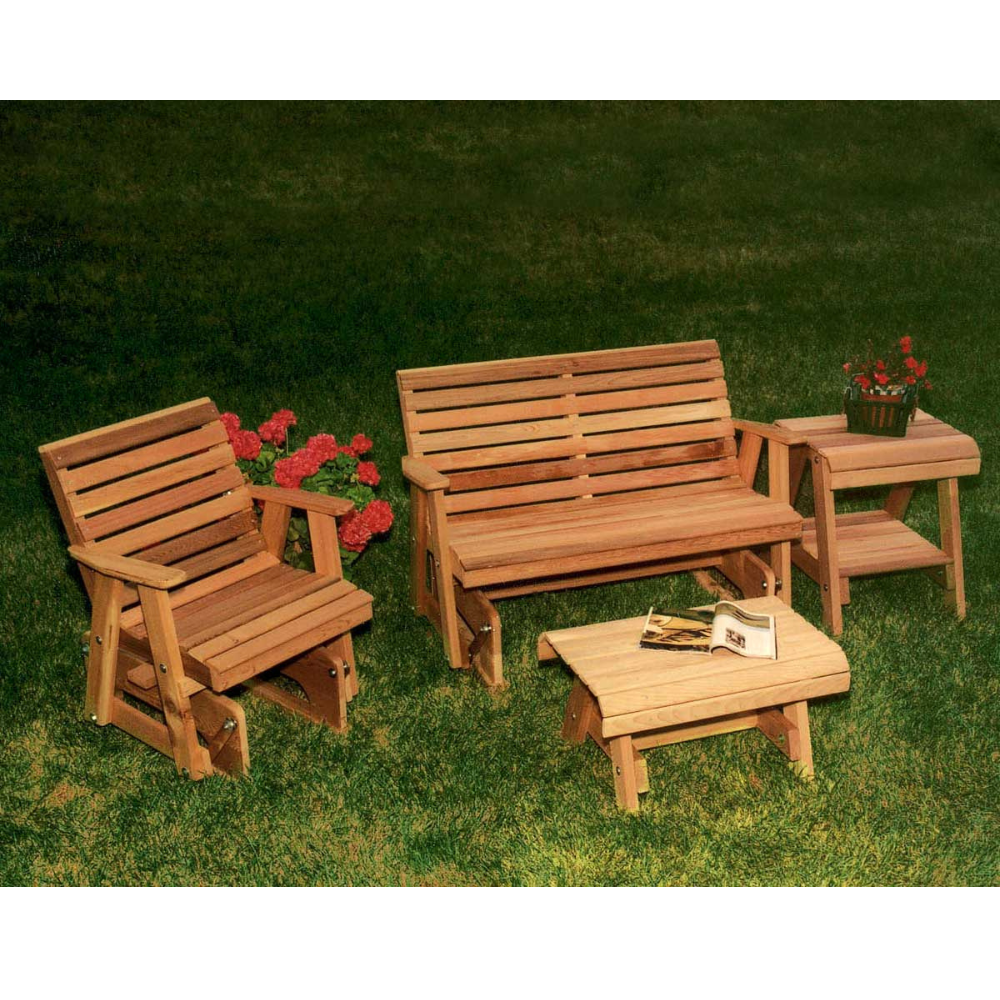 Creekvine Designs Cedar Classic Rocking Gliders & Tables Set