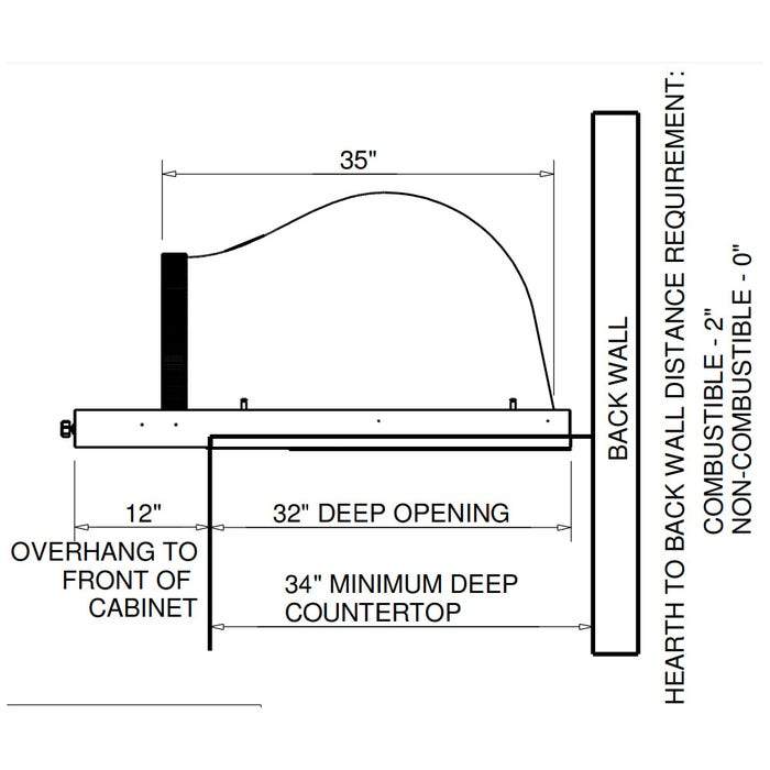HPC Forno Hybrid Gas/Wood Fueled Mosaic Tile Pizza Oven on Wheeled Cart