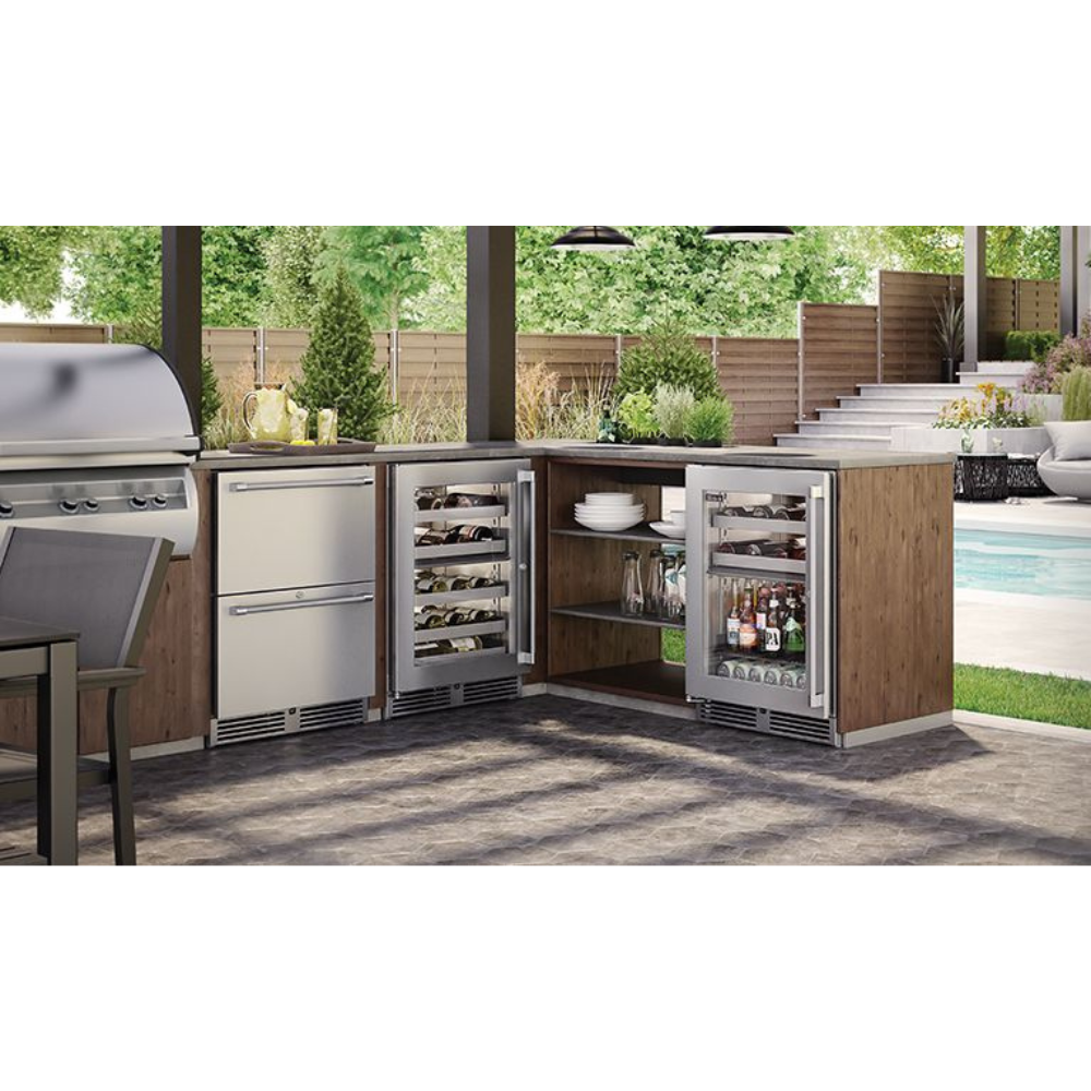Perlick Signature 24-Inch Outdoor Undercounter Dual Zone Wine Reserve (HP24DO-4)