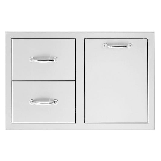 TrueFlame 33-Inch 2-Drawer & Vented LP Tank Pullout Drawer Combo (TF-DC2-33LP-A)