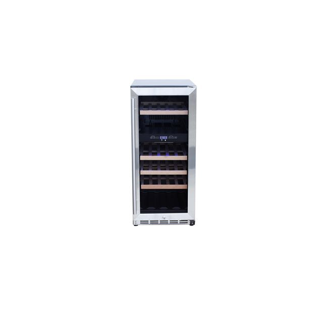 TrueFlame 15-Inch 3.2 Cu. Ft. Outdoor Rated Dual Zone Wine Cooler (AMD-RFR-15WD)