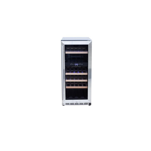 TrueFlame 15-Inch 3.2 Cu. Ft. Outdoor Rated Dual Zone Wine Cooler (AMD-RFR-15WD)