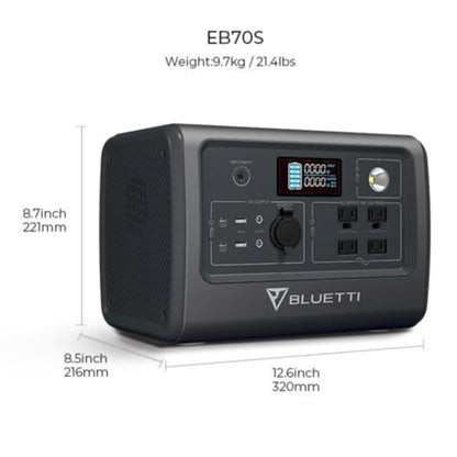BLUETTI EB70S Portable Power Station 800W/716Wh