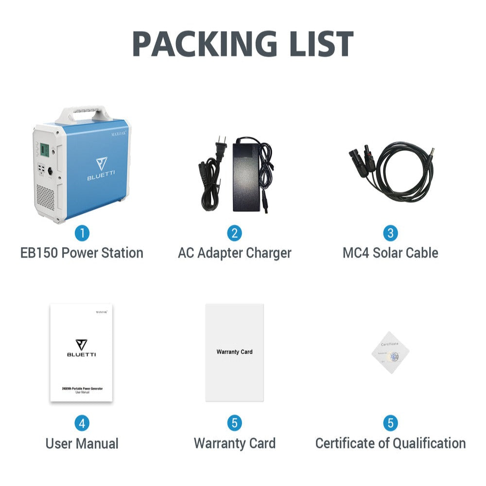 BLUETTI EB150 Portable Power Station 1000W/1500Wh