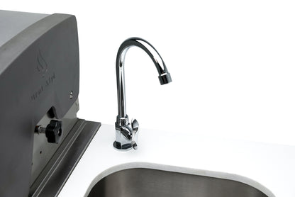 Mont Alpi 400 Deluxe BBQ Grill Island with Beverage Center & Extra Drawer Storage - MAi400-DBEVDR