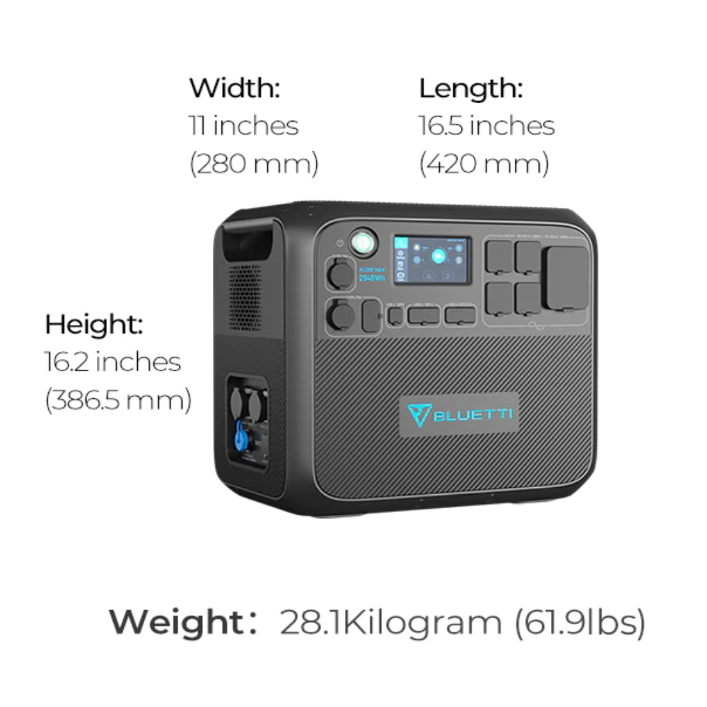 BLUETTI AC200MAX Expandable Power Station 2,200W/2,048Wh