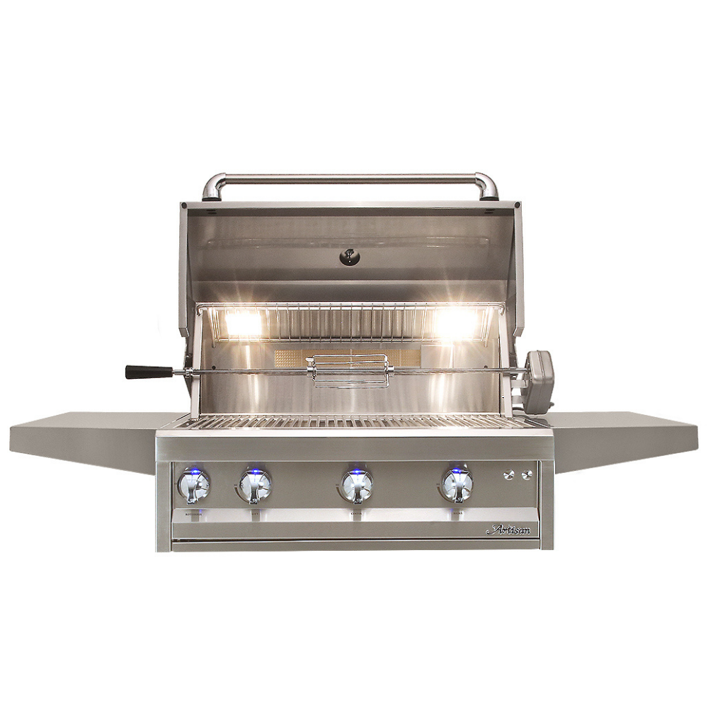 Artisan 32-Inch 3-Burner Built-In Professional Gas Grill With Rotisserie & Light (ARTP-32-NG/LP)