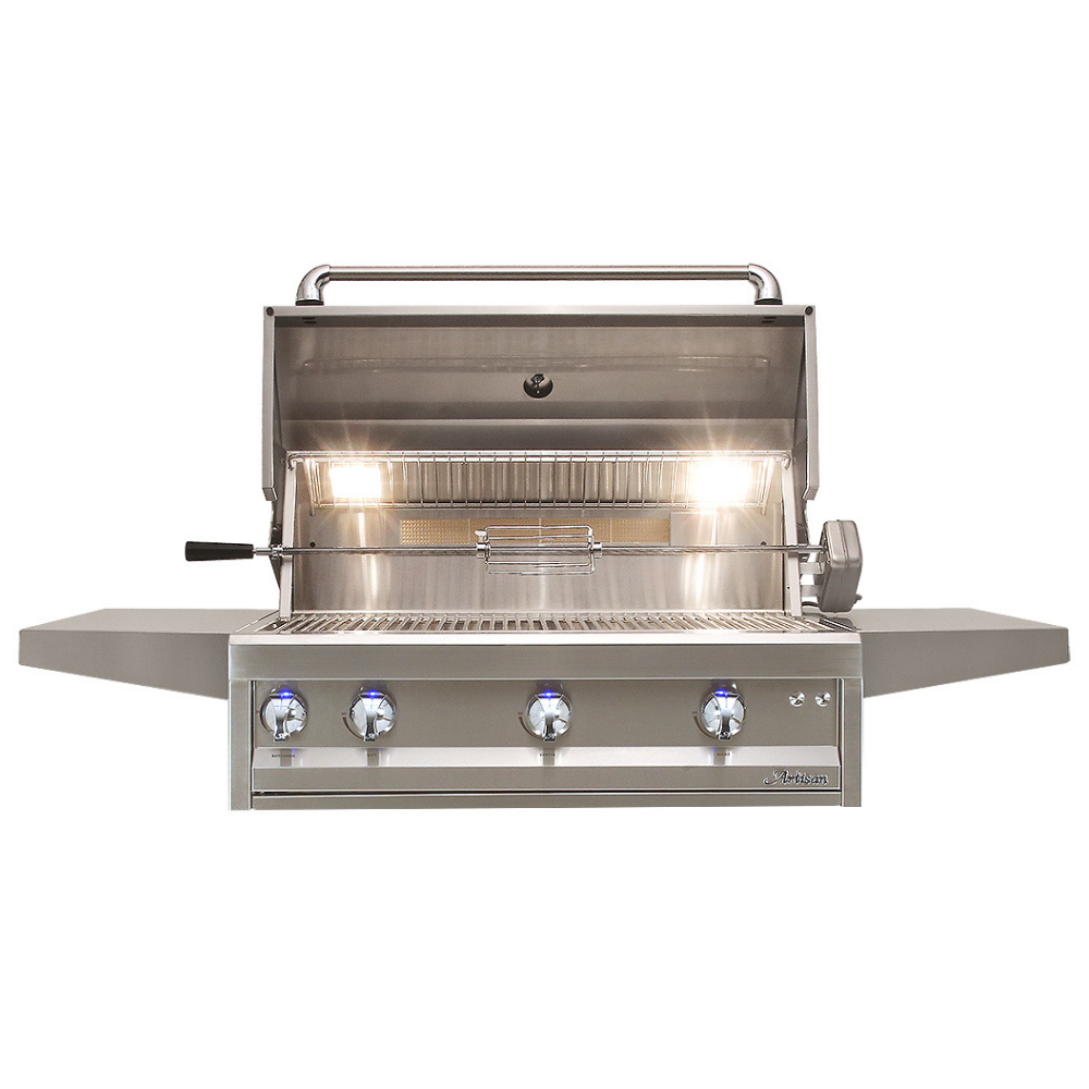 Artisan 36-Inch 3-Burner Built-In Professional Gas Grill With Rotisserie & Light (ARTP-36-NG/LP)