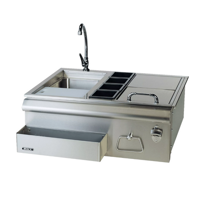 Bull Grills 30-Inch Slide-In Bar Caddy With Ice Chest & Sink (97623)