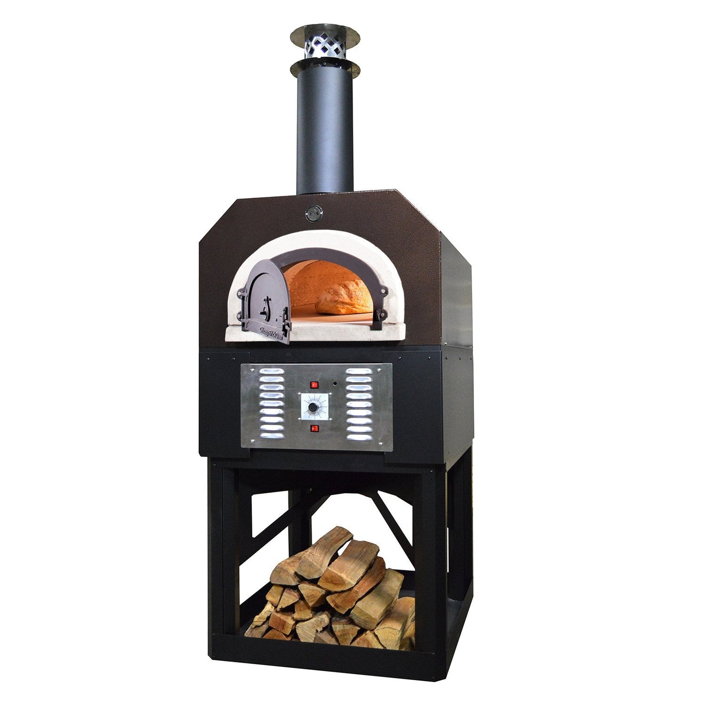 Chicago Brick Oven 750 Hybrid Gas & Wood Fired Pizza Oven on Stand