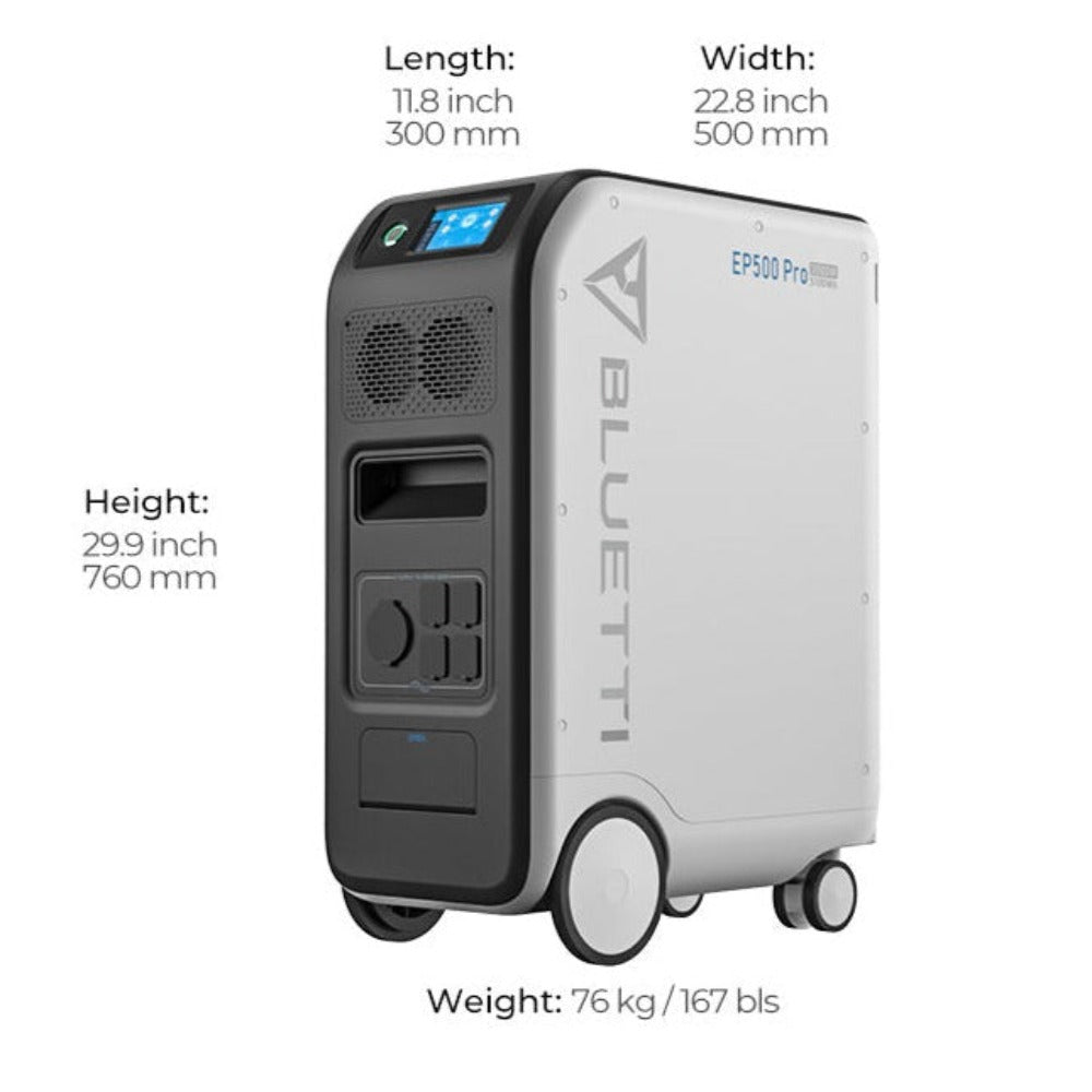 BLUETTI EP500Pro Solar Power Station 3000W/5100Wh