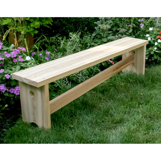 Creekvine Designs 5' Cedar 1800 Traditional Bench with Slant Brace