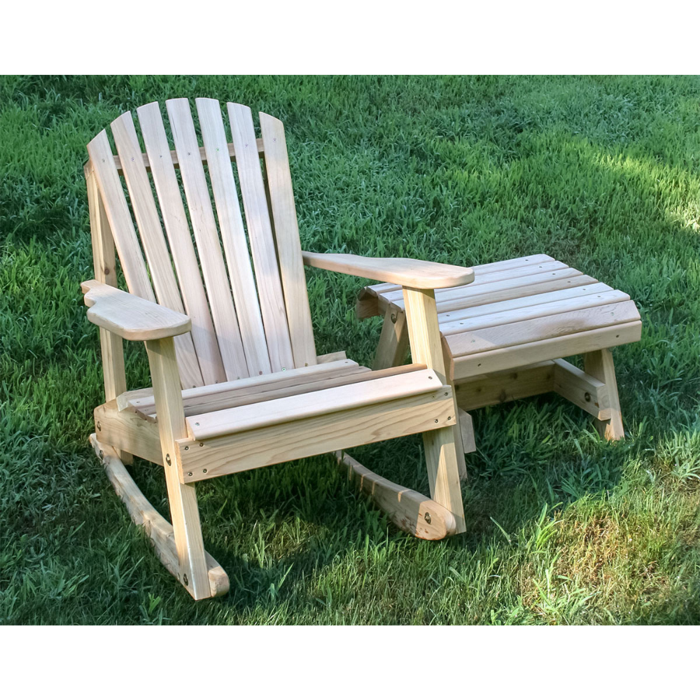 Creekvine Designs Cedar American Forest Adirondack Rocker & Side Table Set