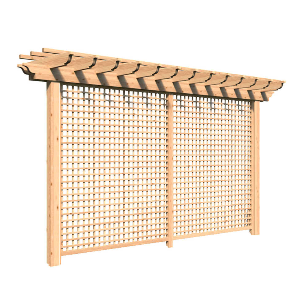 Creekvine Designs Red Cedar Monterrey Pergola with Lattice