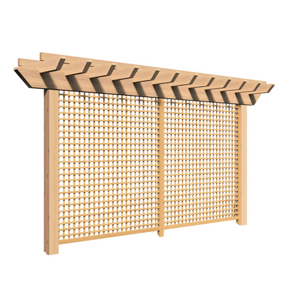 Creekvine Designs Rough Cut Cedar Monterrey Pergola with Lattice