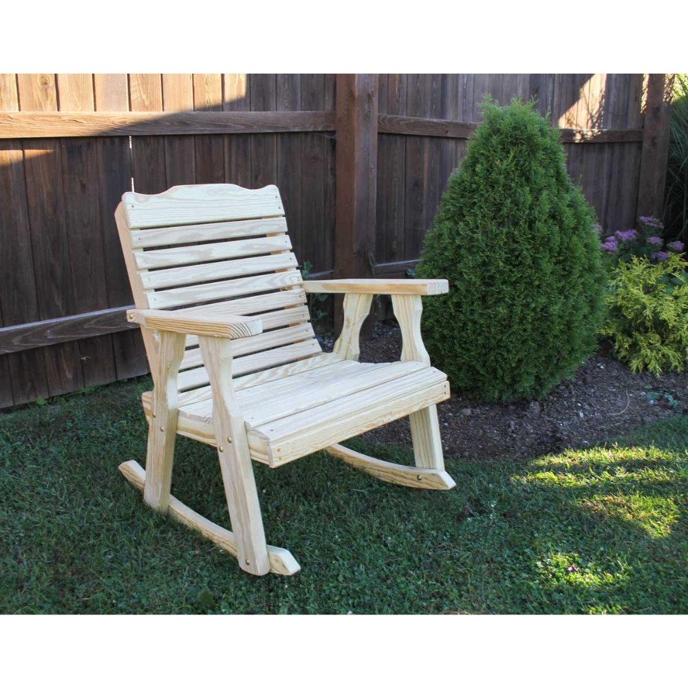 Creekvine Designs Treated Pine Crossback Rocking Chair