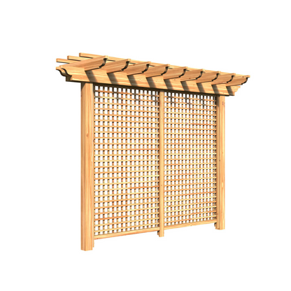 Creekvine Designs Treated Pine Monterrey Pergola with Lattice