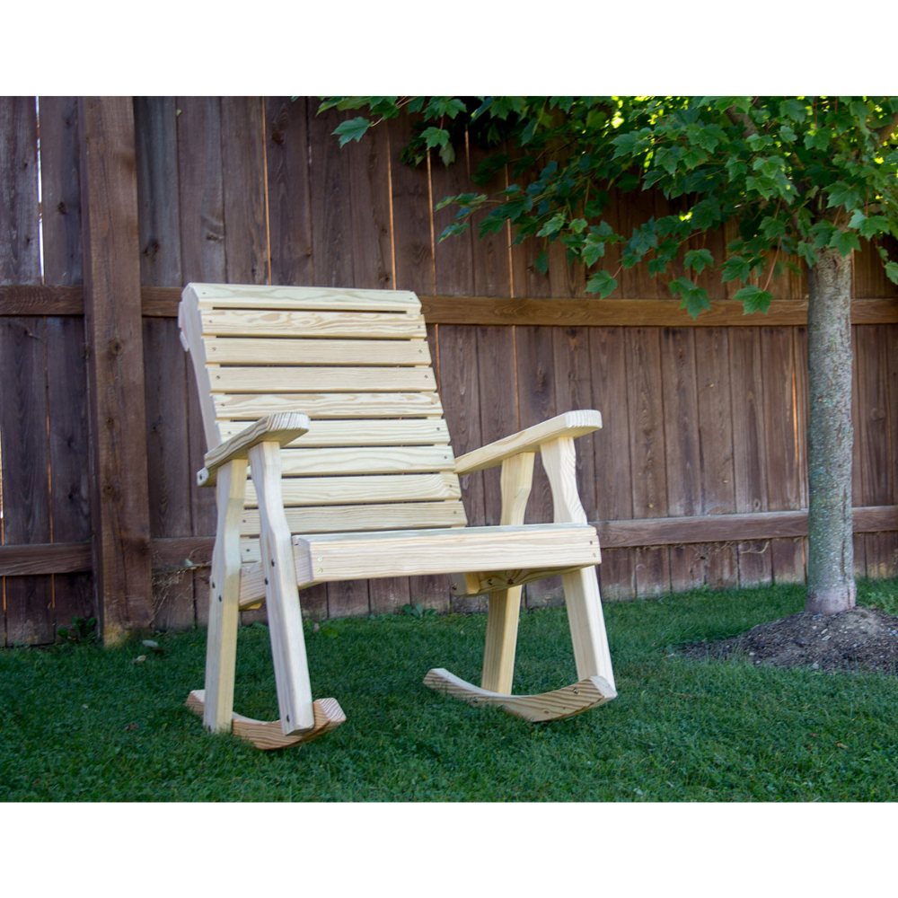 Creekvine Designs Treated Pine Rollback Rocking Chair