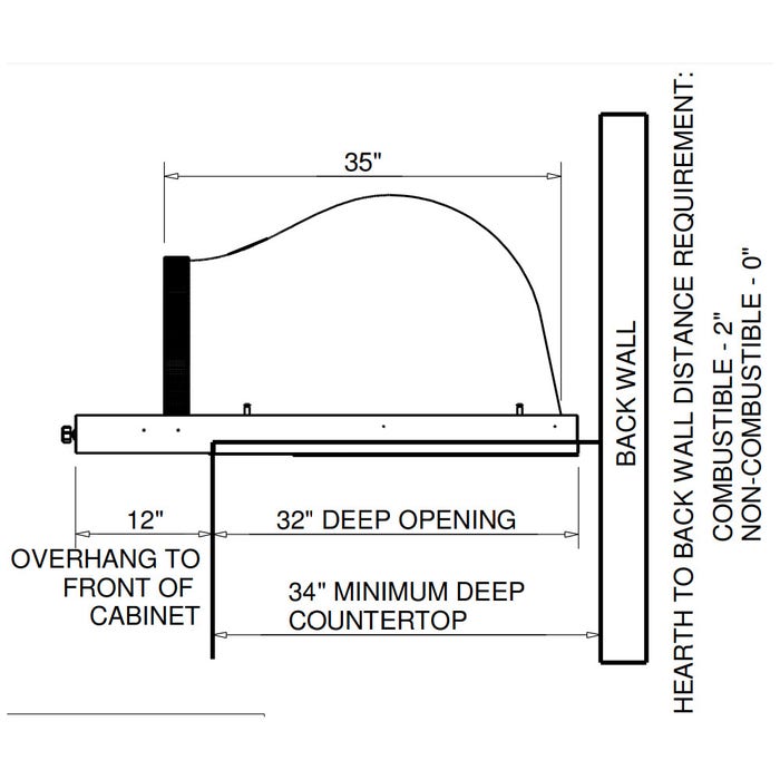 HPC Villa Built-In Hybrid Gas/Wood Fueled Mosaic Tile Pizza Oven