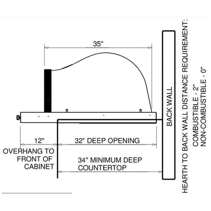 HPC Villa Built-In Hybrid Gas/Wood Fueled Mosaic Tile Pizza Oven