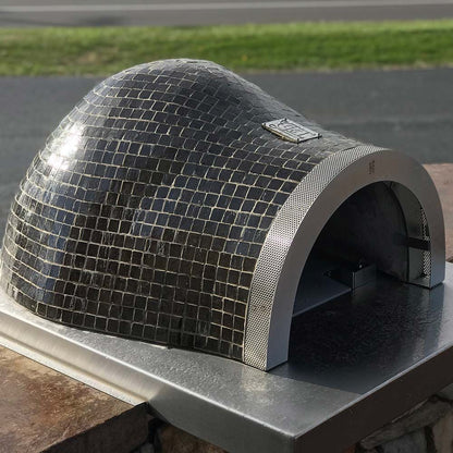 HPC Villa Built-In Hybrid Gas/Wood Fueled Mosaic Tile Pizza Oven