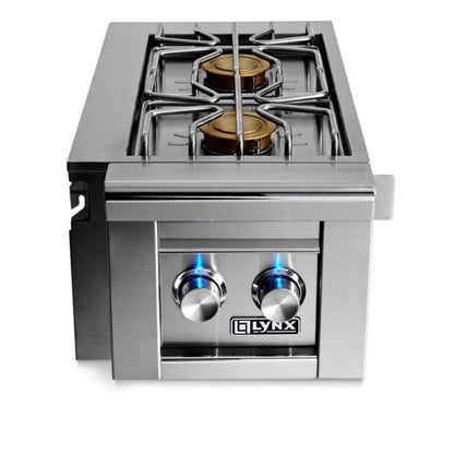 Lynx Professional Cart Mounted Double Side Burner - LCB2-3-LP/NG