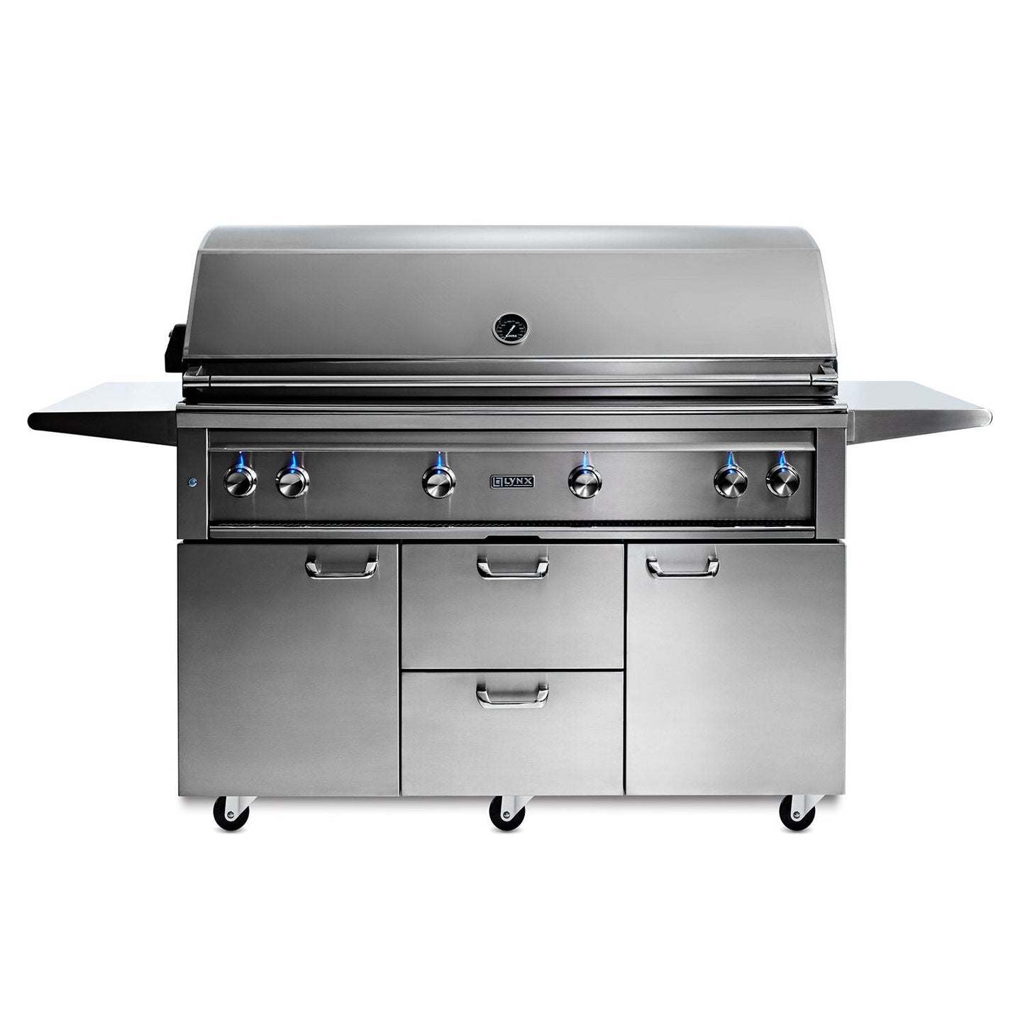 Lynx 54-Inch Professional Gas Grill On Cart with 3 Ceramic & 1 Trident Infrared Burners - L54TRF-LP/NG