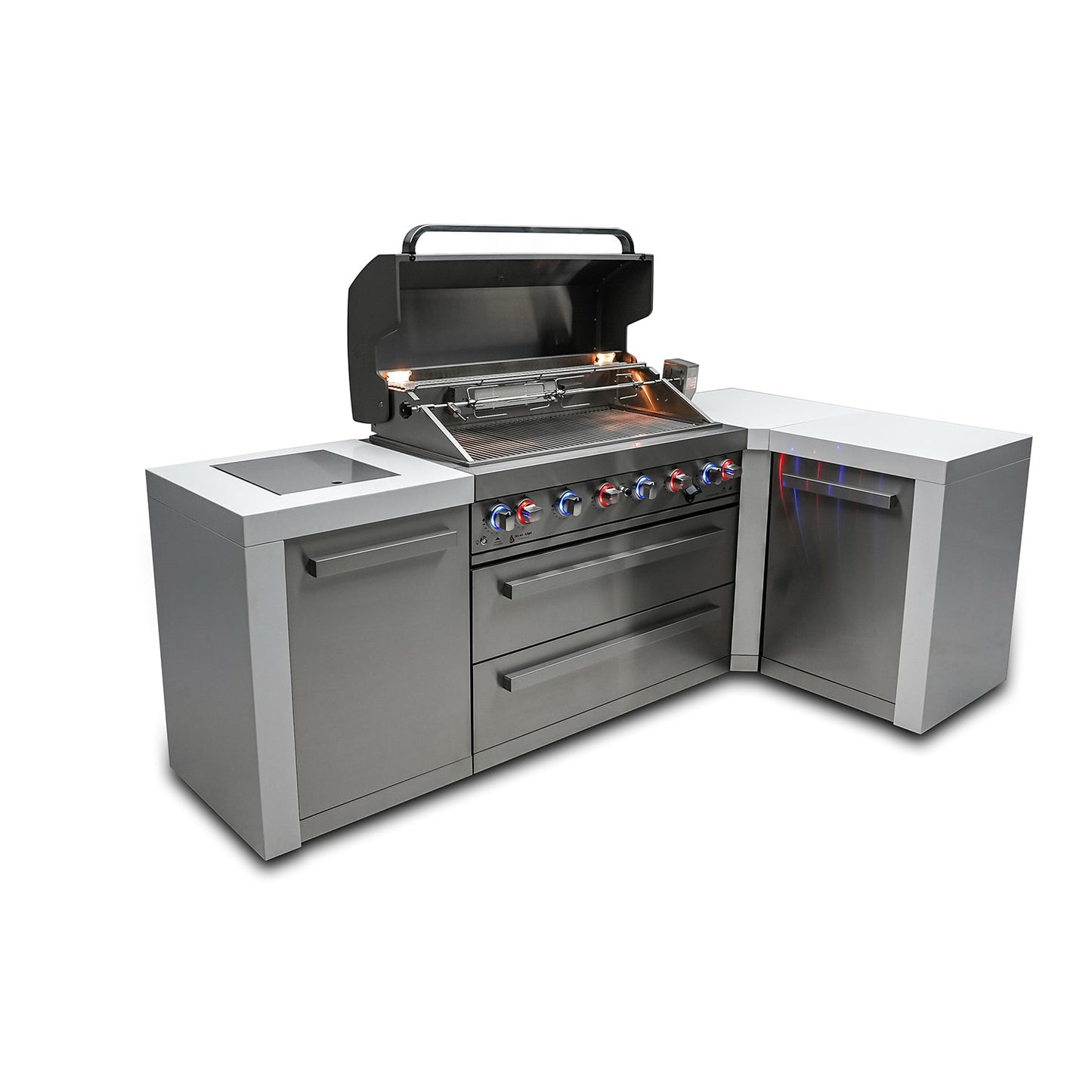 Mont Alpi 805 Deluxe BBQ Grill Island with L-Shape - MAi805-D90C