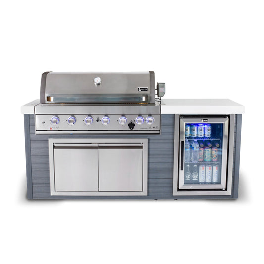 Mont Alpi Artwood 6-Burner Stainless Steel BBQ Grill Island - MA805-AW