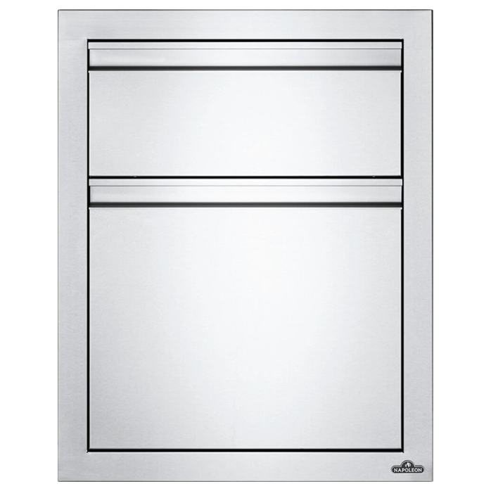 Napoleon 18" X 24" Double Drawer: Waste Bin - BI-1824-1W