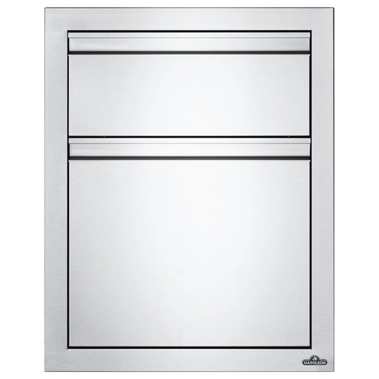 Napoleon 18" X 24" Double Drawer: Waste Bin - BI-1824-1W