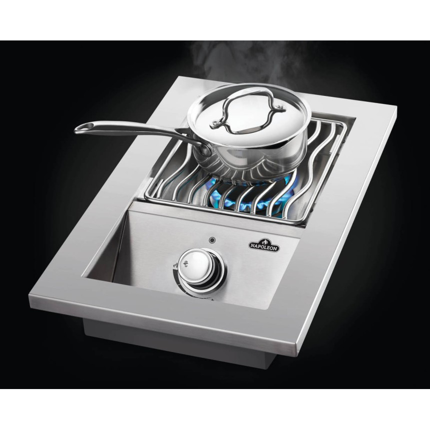 Napoleon Built-in 500 Series Single Range Top Burner with Stainless Steel Cover - BI10RT