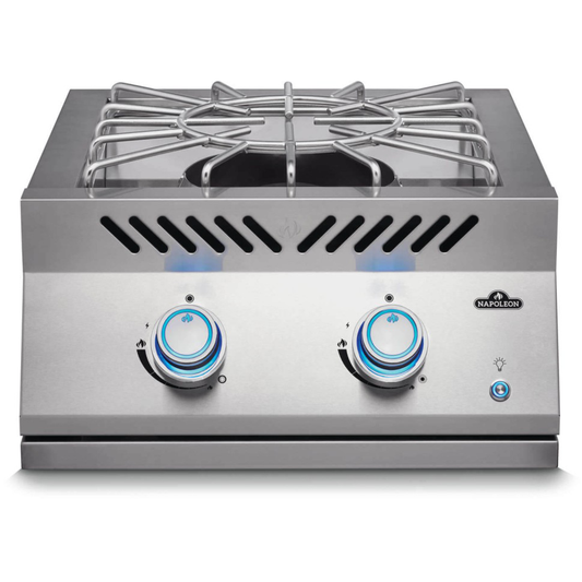 Napoleon 700 Series 18-Inch Built-In Power Burner with Stainless Steel Cover - BIB18PB
