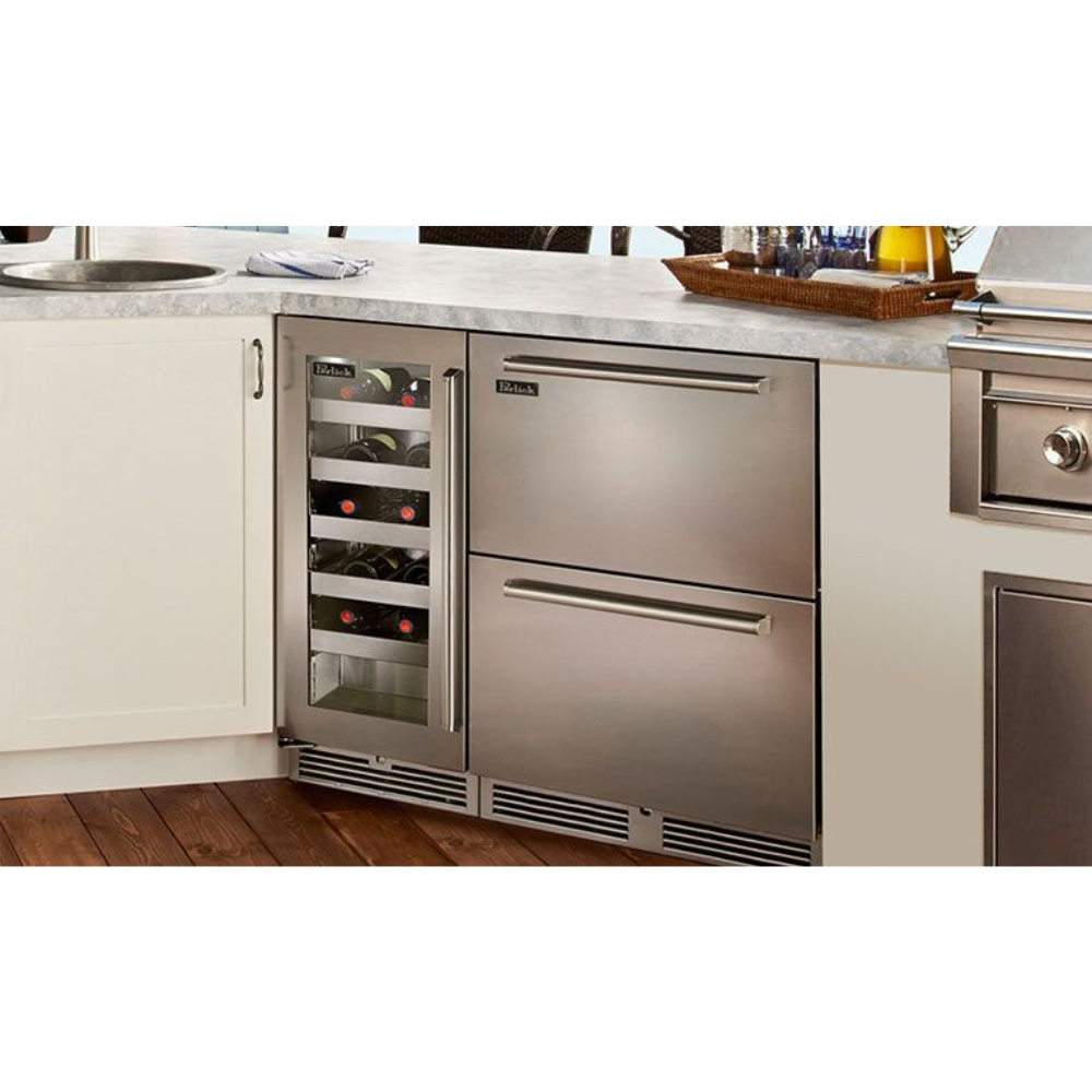 Perlick Signature 24-Inch Outdoor Undercounter Dual Zone Freezer/Refrigerator Drawers (HP24ZO-4-5/6)