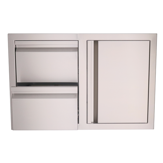 RCS Valiant Stainless Steel Double Drawer/Door Combo