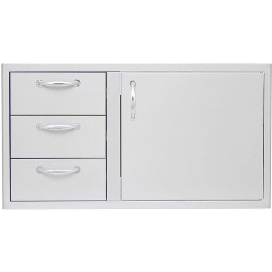 Blaze 39-Inch Stainless Steel Access Door & Triple Drawer Combo (BLZ-DDC-39-R)