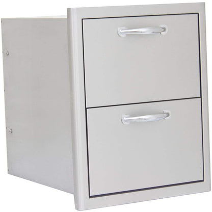 Blaze 16-Inch Stainless Steel Double Access Drawer (BLZ-DRW2-R)