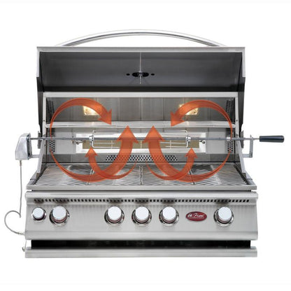 Cal Flame 4-Burner Convection Built-In Gas Grill, 32-Inch