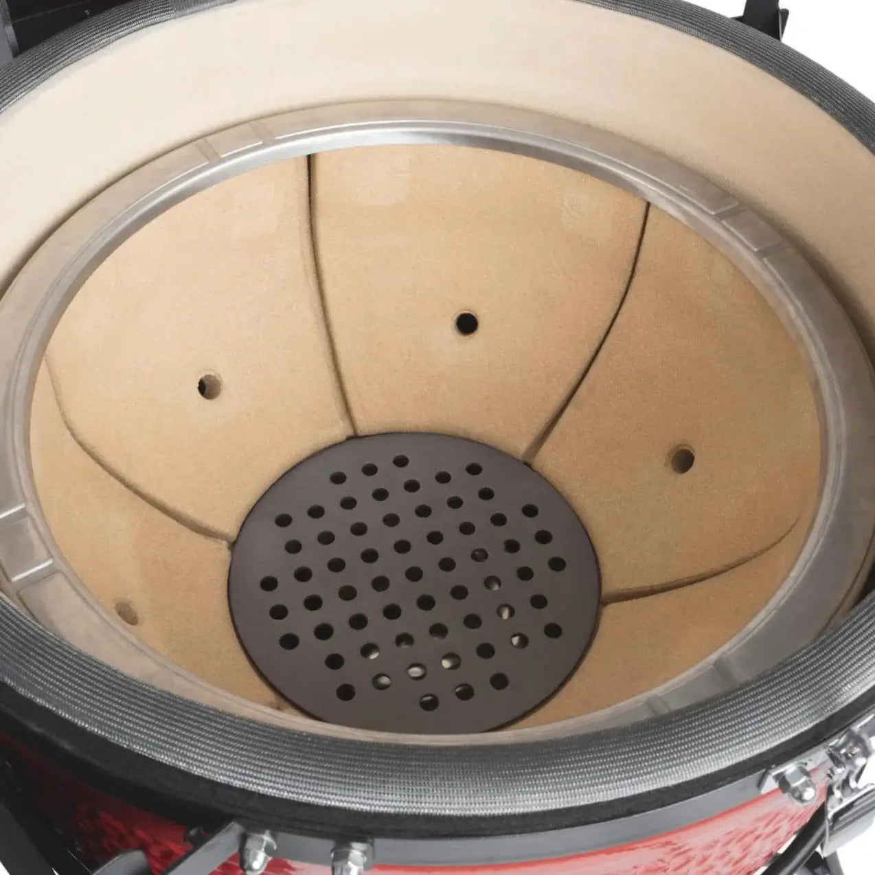 Kamado Joe Classic Joe II 18-Inch Grill w/ Cart, Side Shelves, Heat Deflector & Tools - KJ23RHC