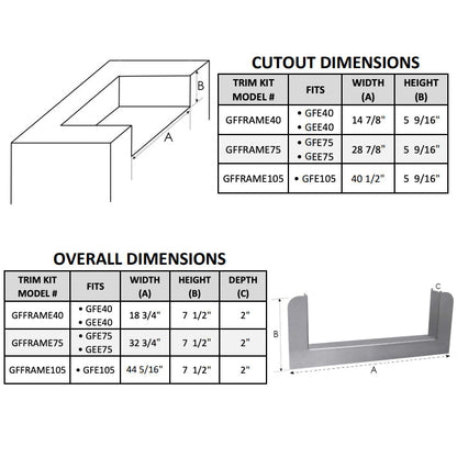 Le Griddle Trim Kit for GEE40 & GFE40 - GFFRAME40