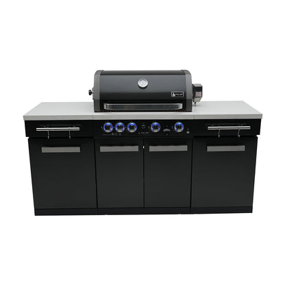 Mont Alpi 957 Black Stainless Steel BBQ Grill - MA-957