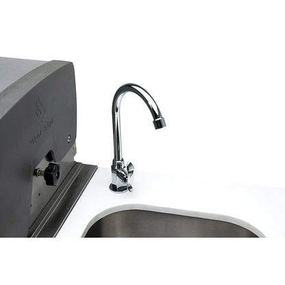 Mont Alpi 805 Deluxe BBQ Grill Island with L-Shape & Beverage Center - MAi805-D90BEV