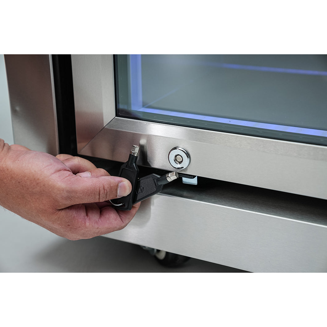 Mont Alpi 805 Black Stainless Steel BBQ Grill Island with Beverage Center & Extra Storage - MAi805-BSSBEVXL