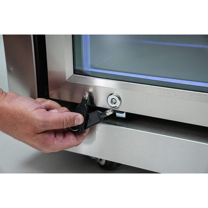 Mont Alpi 805 Black Stainless Steel BBQ Grill Island with L-Shape, Beverage Center & Fridge Cabinet - MAi805-BSS90BEVFC