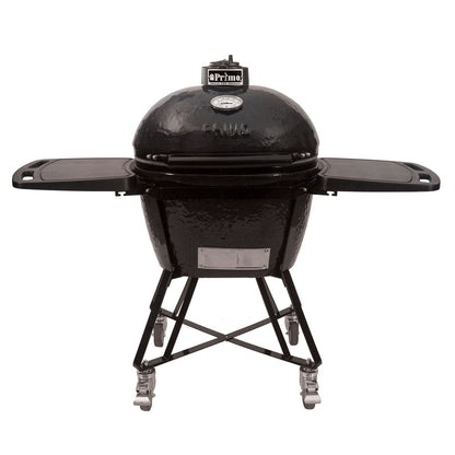 Primo Oval Large 300 Ceramic Kamado Grill with Cradle & Side Shelves