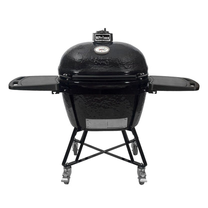Primo Oval XL 400 Ceramic Kamado Grill with Cradle & Side Shelves