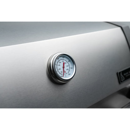 Mont Alpi 400 Deluxe BBQ Grill Island with L-Shape, Beverage Center, Kegerator, Kamado Module & Extra Storage - MAi400-D90KEGBEVKAMXL